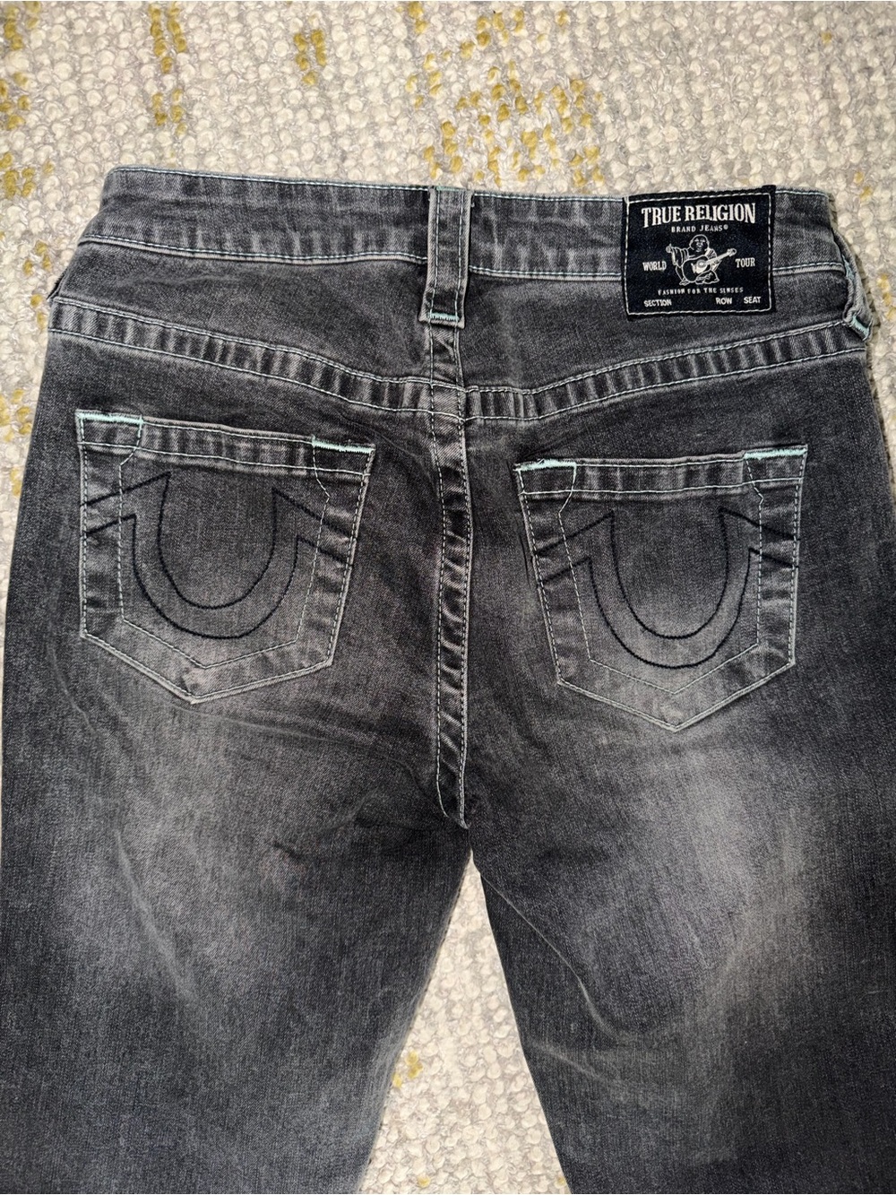 True Religion Men’s Faded Black Relaxed Jeans